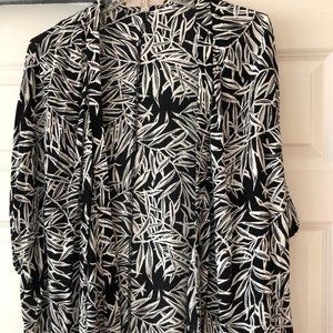 LOFT Black-White Zebra Print Coverup